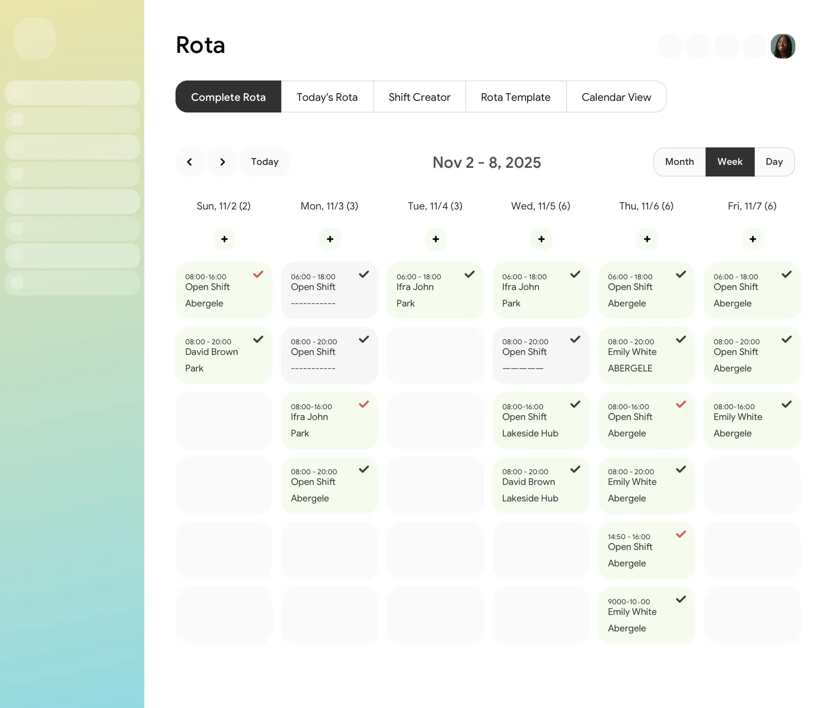 Shift & Rota Scheduling