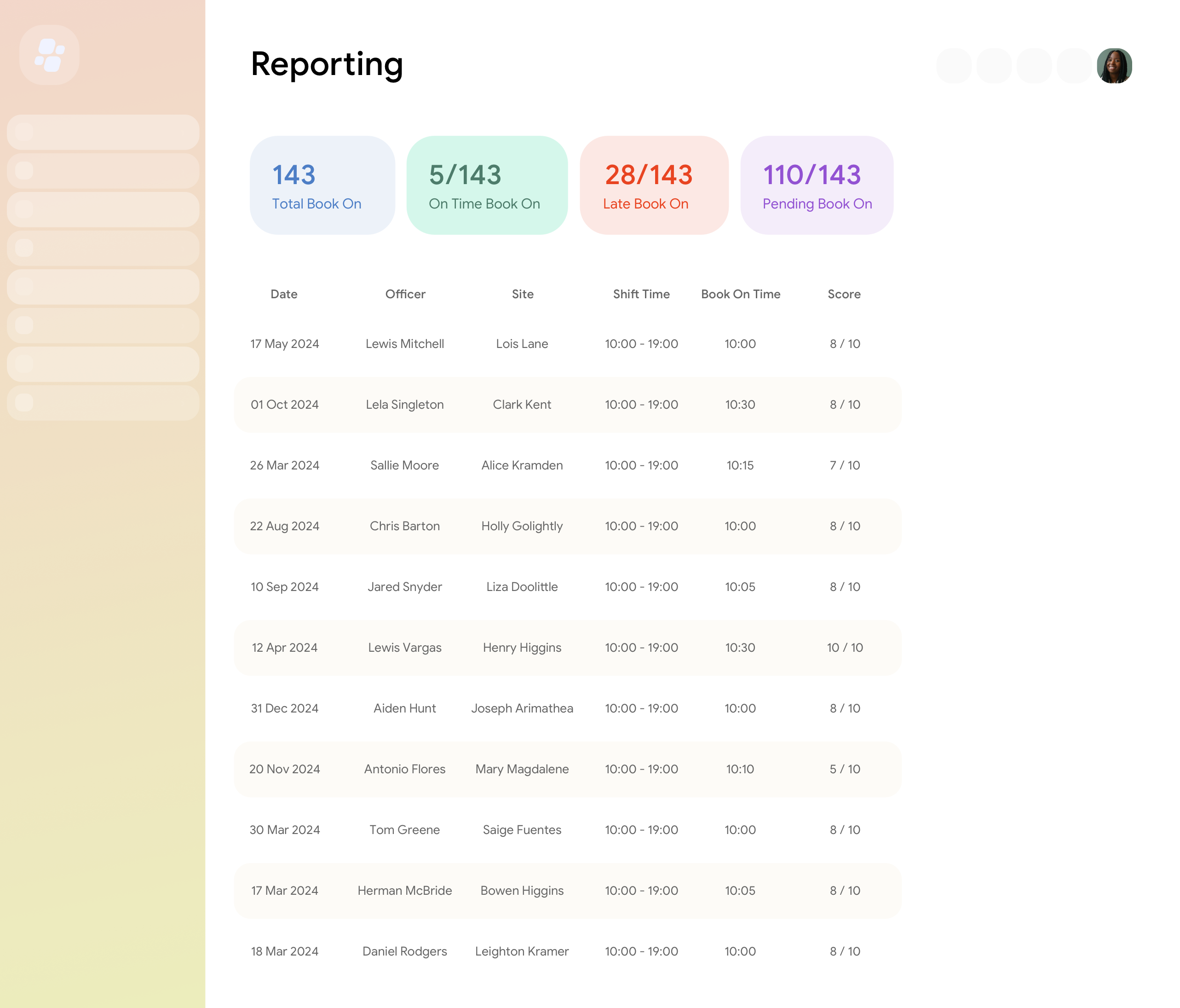 Proof of Service and Site Reporting